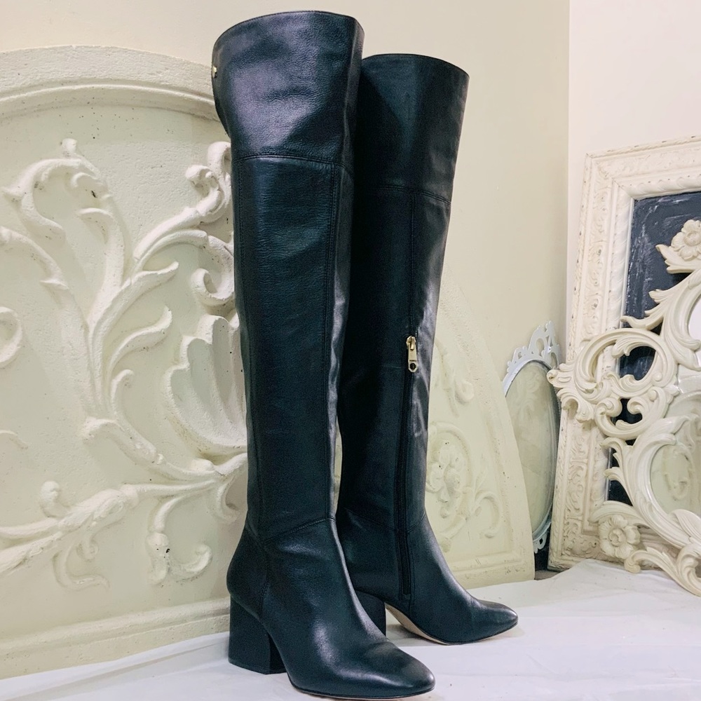 Louise Et Cie Vayne Leather over the knee Block Heel Boot